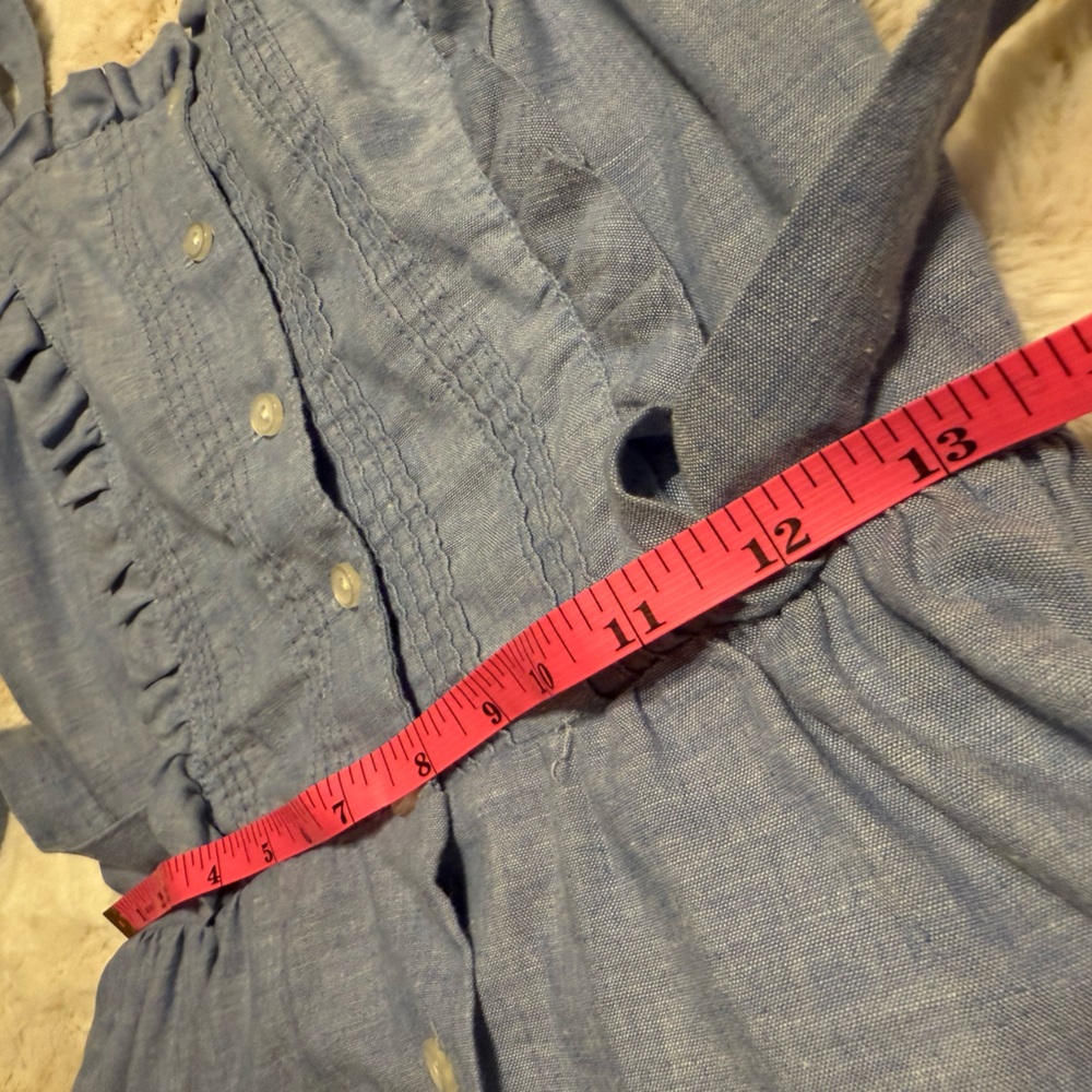Vintage 80s Blue Ruffled You Babes II Dress - Picture 9 of 12